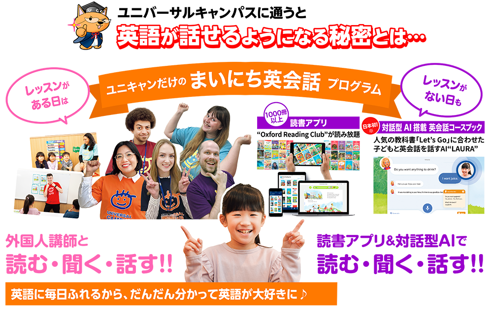 ユニキャンだけの毎日英会話プログラム