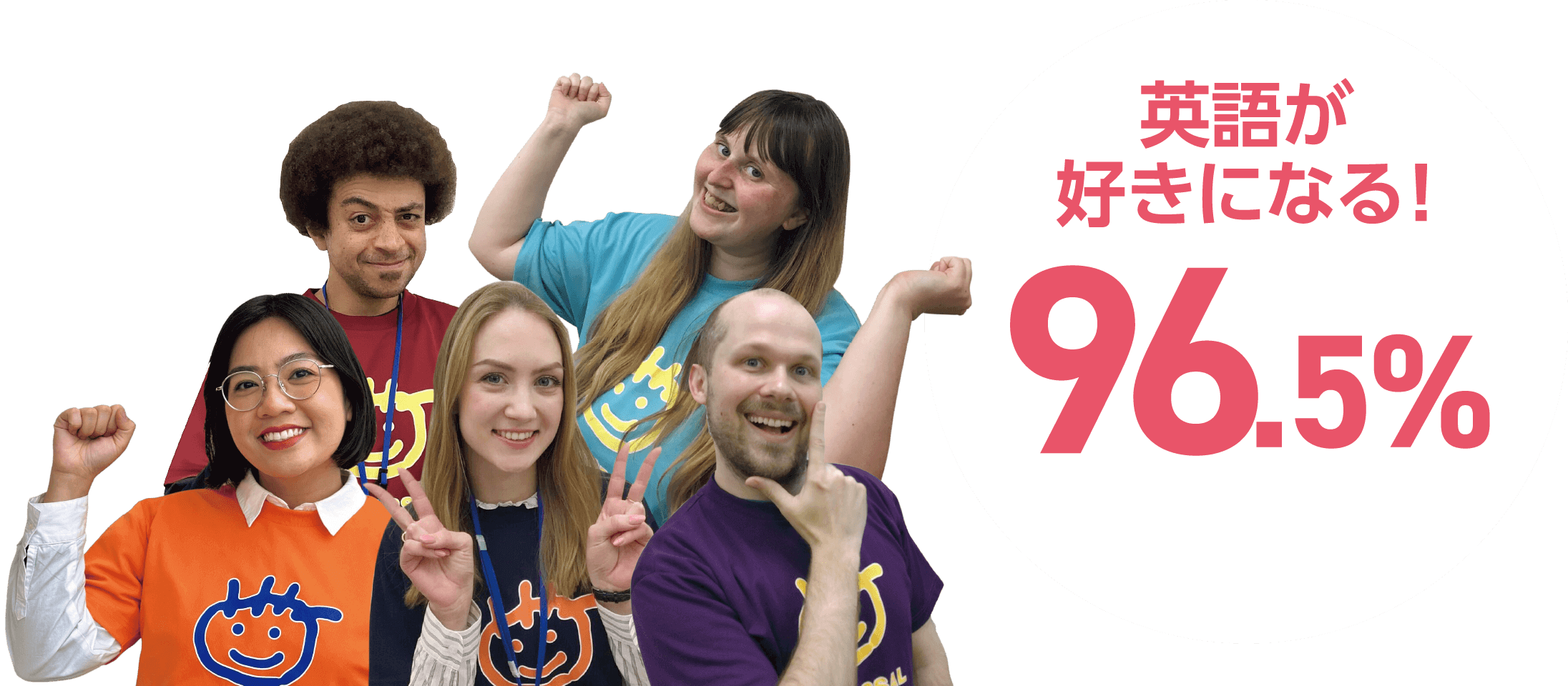 英語が好きになる！96.5%
